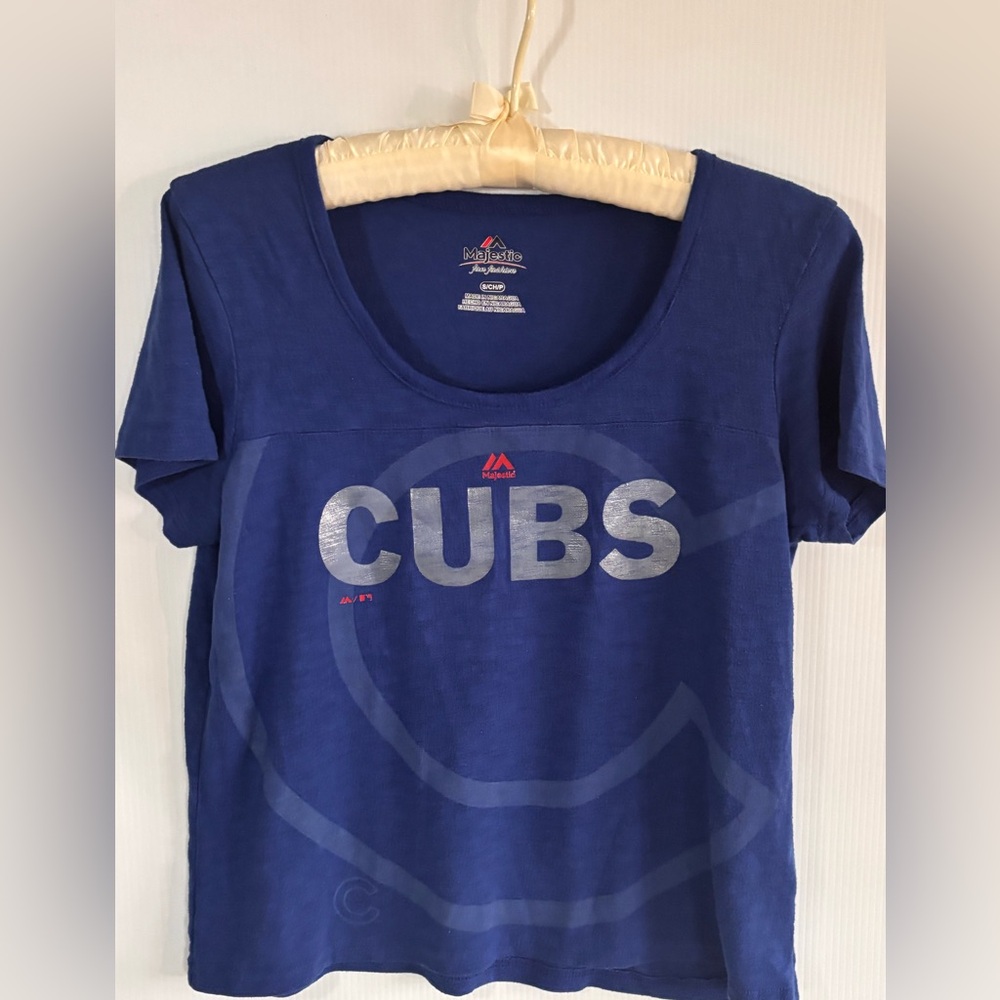 Retro Chicago Cubs Deep Blue T-Shirt Women's SM Spring training/Opening Day
